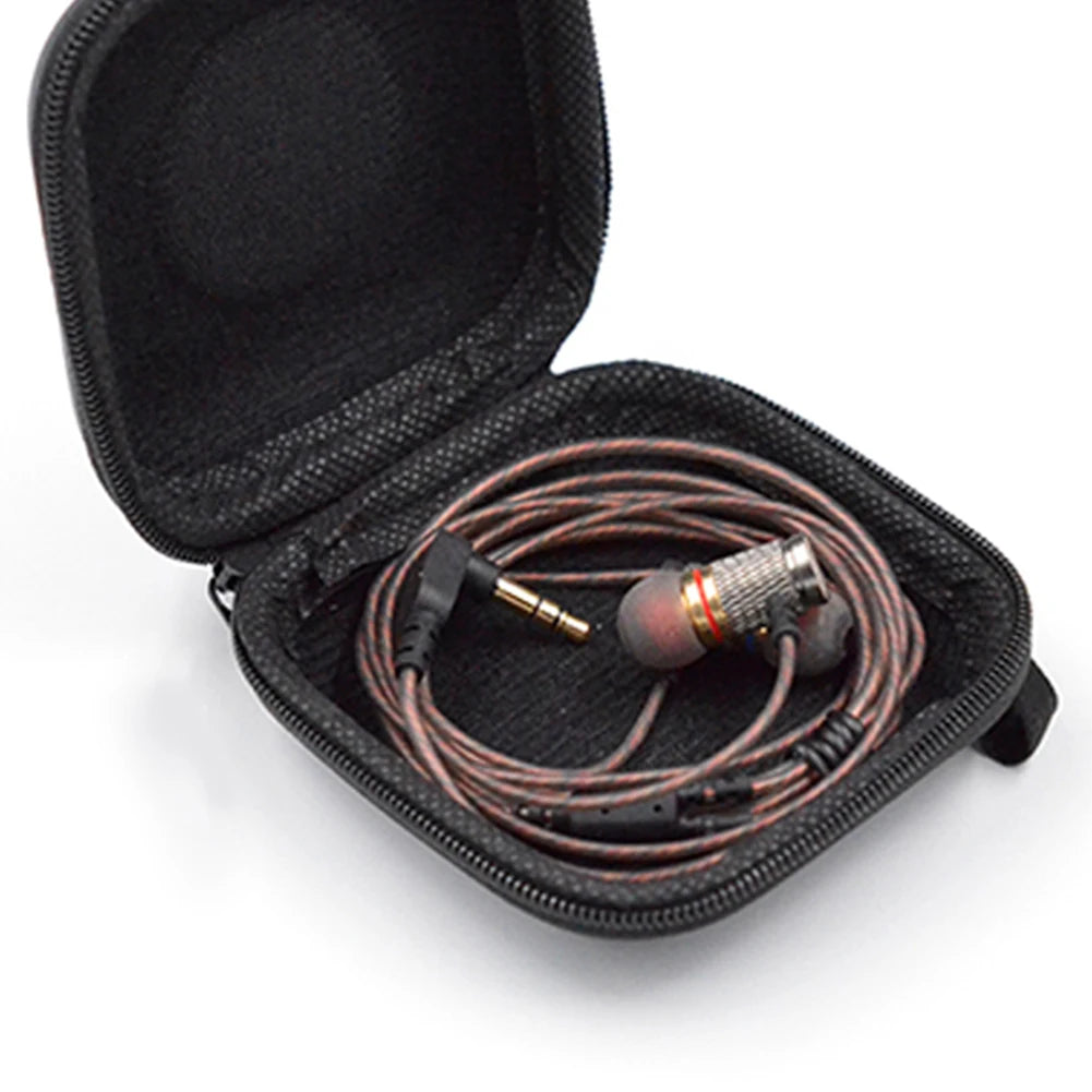 KZ Earphones Oval Storage Bag Wired Headphones PU Zipper Storage Box Portable Hold Storage Case Container for KZ EDX PRO ZSN Pro