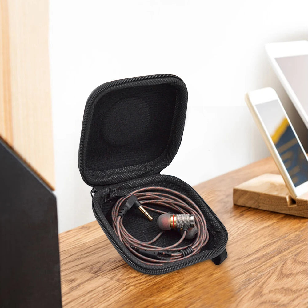 KZ Earphones Oval Storage Bag Wired Headphones PU Zipper Storage Box Portable Hold Storage Case Container for KZ EDX PRO ZSN Pro
