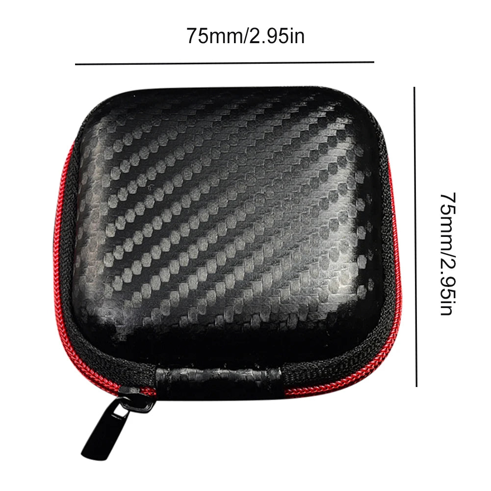 KZ Earphones Oval Storage Bag Wired Headphones PU Zipper Storage Box Portable Hold Storage Case Container for KZ EDX PRO ZSN Pro