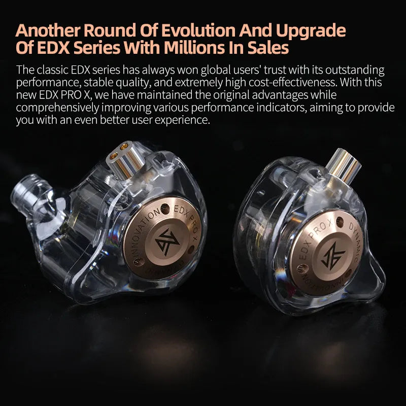 KZ EDX PRO X Dynamic Drive Earphone HIFI Bass Earbud DJ Sport Music Cancelling Headsets