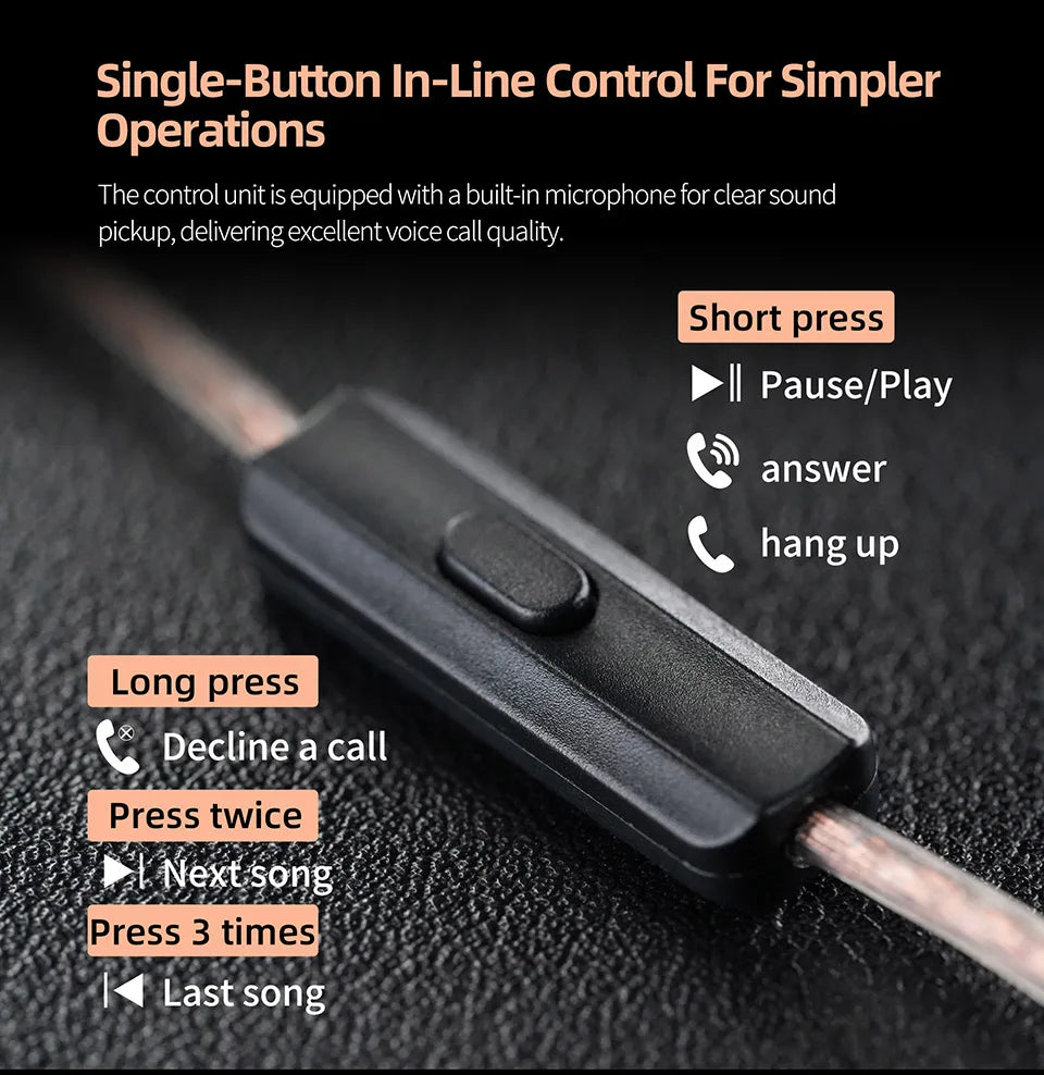 KZ EDX PRO X Dynamic Drive Earphone HIFI Bass Earbud DJ Sport Music Cancelling Headsets