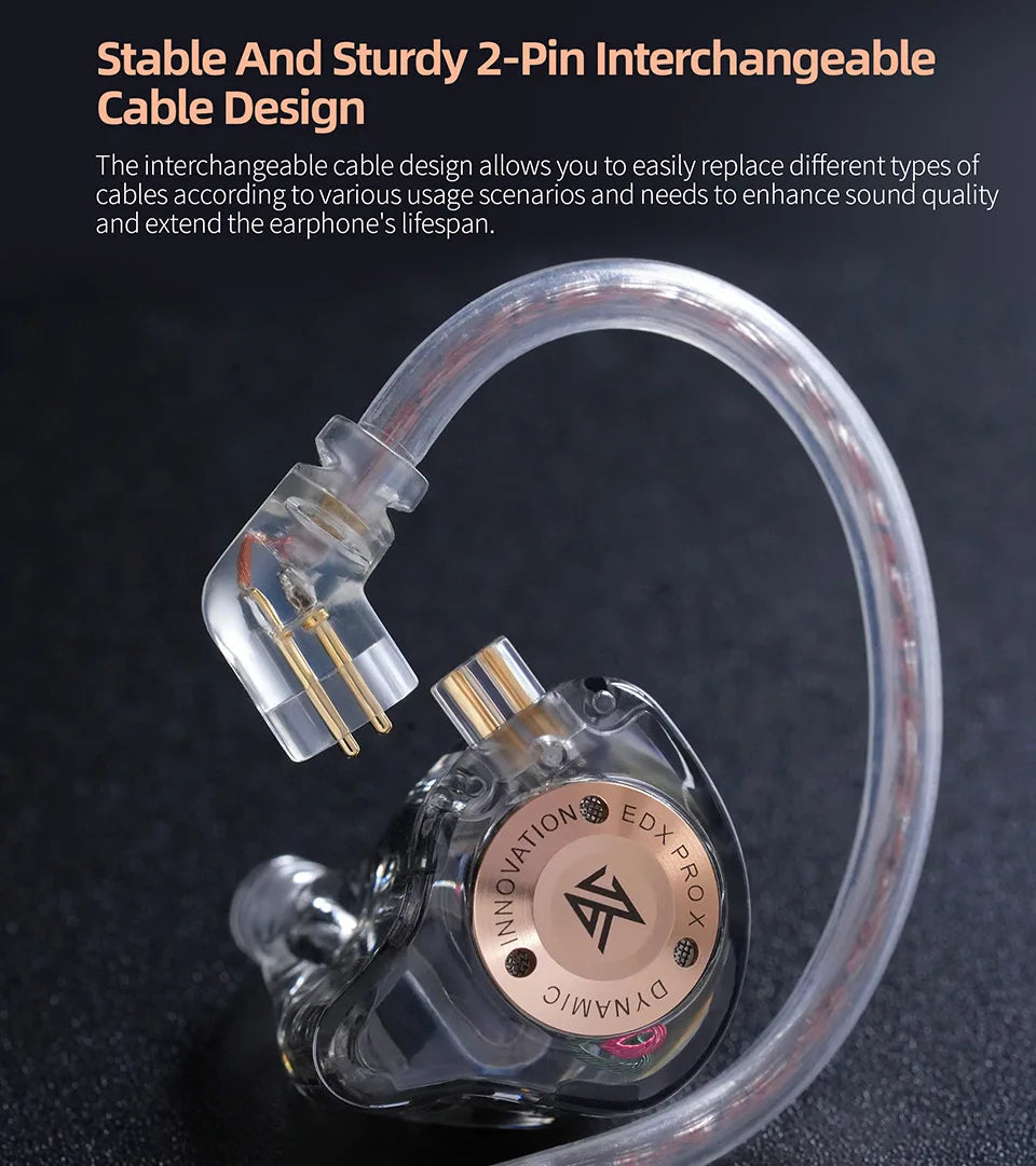 KZ EDX PRO X Dynamic Drive Earphone HIFI Bass Earbud DJ Sport Music Cancelling Headsets