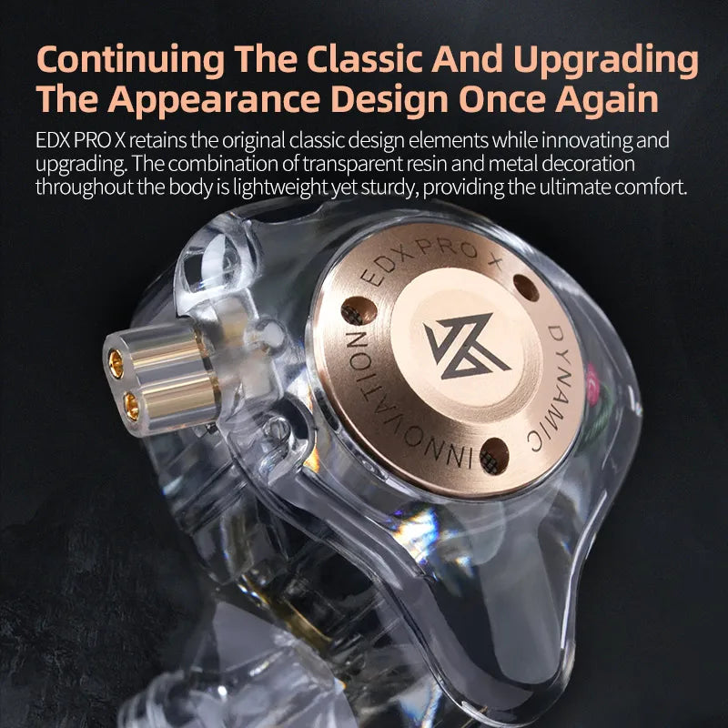 KZ EDX PRO X Dynamic Drive Earphone HIFI Bass Earbud DJ Sport Music Cancelling Headsets